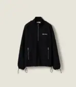 Cotton fleece zipper sweatshirt