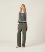 Embroidered ribbed knit jersey top - Image 2