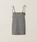 Gingham check mini-dress