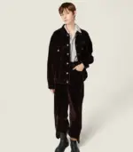 Washed flocked chambray pants - Image 4