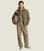 Regular-fit jacket in a herringbone-patterned alpaca blend - Image 4