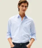 Regular Fit Stripe Stretch Oxford Shirt - Image 2